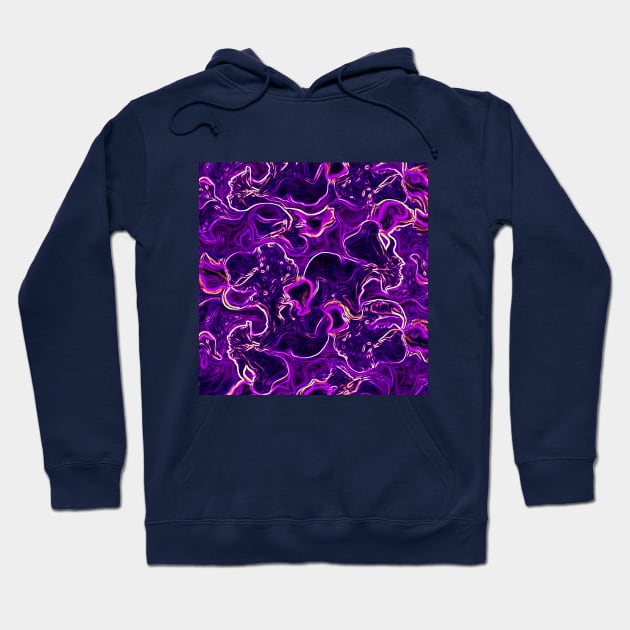 colorful abstract violet print Hoodie by KMdesign